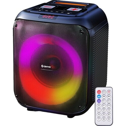 Tweedekans Denver Bluetooth Speaker Party Box - Discolichten - Incl. Afstandsbediening - Microfoon Aansluiting - BPS250