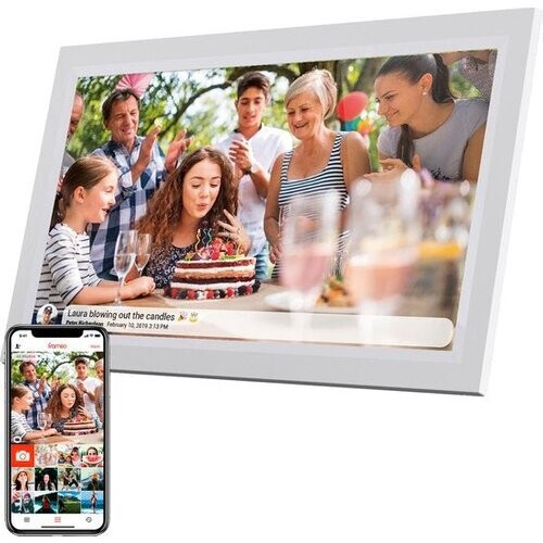Tweedekans Denver Digitale Fotolijst 15.6 inch - XL - Full HD - Frameo App - Fotokader - WiFi - 16GB - IPS Touchscreen - PFF1503W