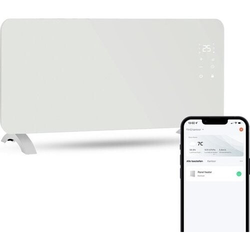 Tweedekans FlinQ Slimme Paneelverwarmer met WiFi - Verwarming elektrisch - Verwarmingspaneel - Elektrische kachel - Convectorkachel - Portable Heater - 2000W - Wit