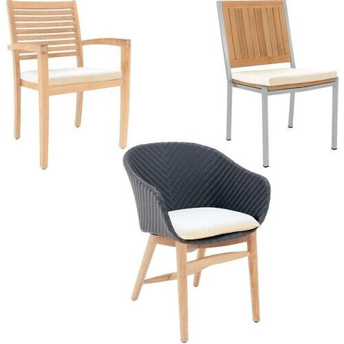 Tweedekans Garland Stoelkussen Toscana 60x60cm 7cm Dik Waterafstotend Weerbestendig Wit