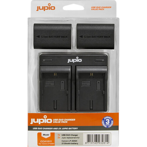 Tweedekans Jupio Kit: 2x Battery LP-E6NH + USB Dual Charger