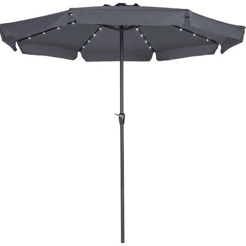 Tweedekans Kingsleeve Parasol - LED-verlichting 330 cm Solar - Antraciet