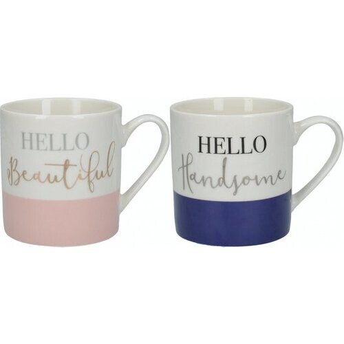 Tweedekans Kitchencraft Mokken Ava & I 295 Ml Keramiek Blauw/roze