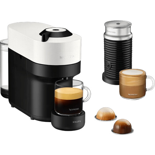 Tweedekans Krups Nespresso Vertuo Pop Coconut White XN9211 met Aeroccino