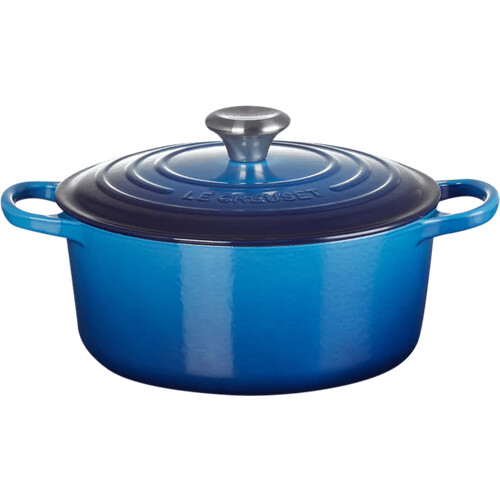 Tweedekans Le Creuset Signature ronde braadpan 24 cm azure