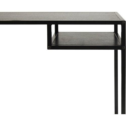 Tweedekans Lifa Living - Industrieel Bureau - Zwart - Metaal - MDF - met Onderblad - Strak Design - 100 x 36 x 76 cm