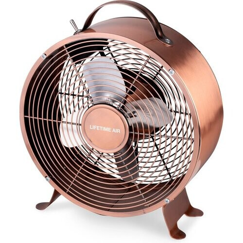 Tweedekans Lifetime Air Tafelventilator - 230V - Bureau Ventilator 20CM - 2 Snelheden - Duurzaam Materiaal - Koper
