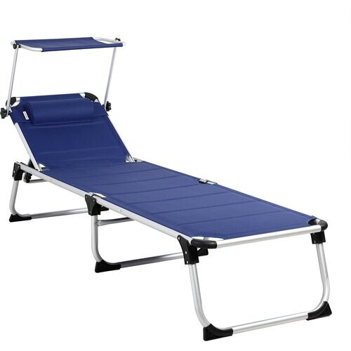 Tweedekans Ligstoel Bari Blauw 210x60x81cm