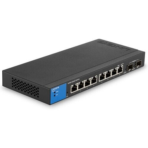 Tweedekans Linksys LGS310C - Netwerk Switch - Managed - 8-Poorten - 2 SFP Poorten- Zwart
