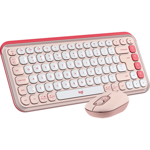 Tweedekans Logitech Pop Icon Combo toetsenbord en muis set Rose