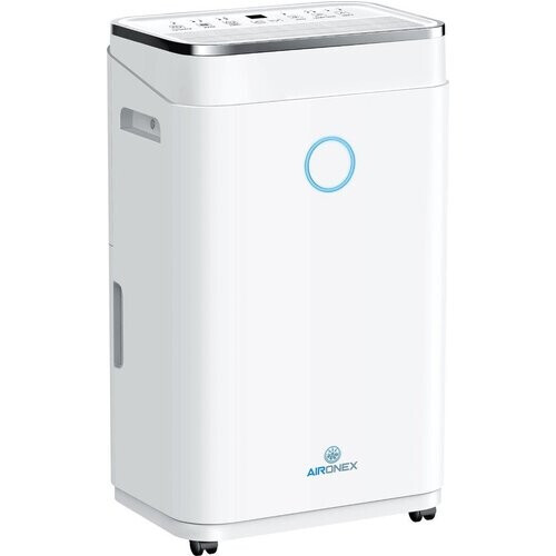 Tweedekans Aironex – Luchtontvochtiger En Luchtreiniger – 20 l Capaciteit & Met Wasdroogfunctie – Extreem Stil Met Led-Display – Voor Woonkamer En Slaapkamer – Wit Kunststof