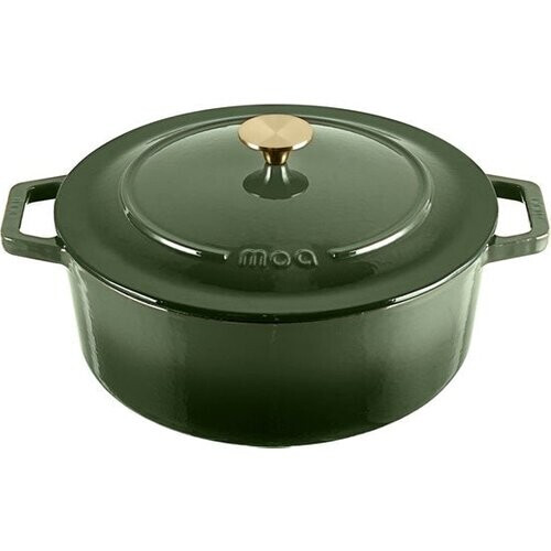 Tweedekans MOA Gietijzeren Braadpan - 7,2L Stoofpot - Voor Alle Warmtebronnen incl. Inductie - Met Deksel - Ø 30cm - Anti-Aanbaklaag - BPA-en PFAS-vrij - Groen