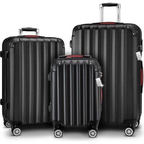 Tweedekans MONZANA 3-delige Hardcase Kofferset - Koffer M L XL Handbagage- Zwart