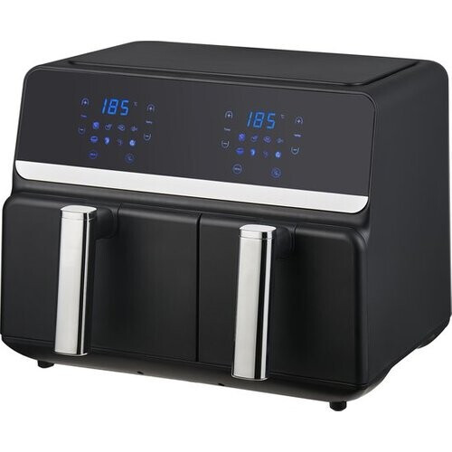 Tweedekans Nexxt Digitale Dubbele Airfryer XXL - Heteluchtfriteuse met Touchscreen – Inhoud 5,5 + 3,5 Liter – 8 Kookprogramma's - Zwart