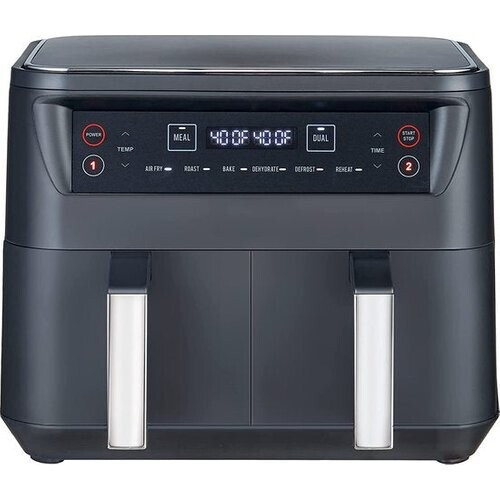 Tweedekans Niceey Dubbele Airfryer XXL - Twee Kookvakken - 8.0 Liter - 2460 Watt - Hetelucht friteuse - Incl. Kookboek - Dual Functie - Zwart