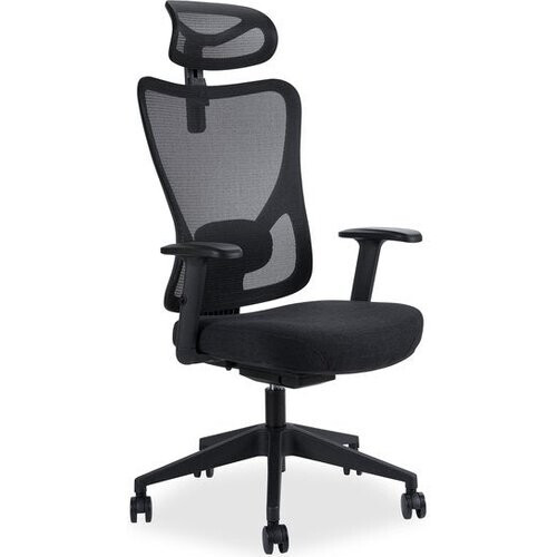 Tweedekans Novitaa Bureaustoel - Ergonomische Bureaustoel - Office Chair - Volwassenen - Verstelbaar - Hoofdsteun - Zwart