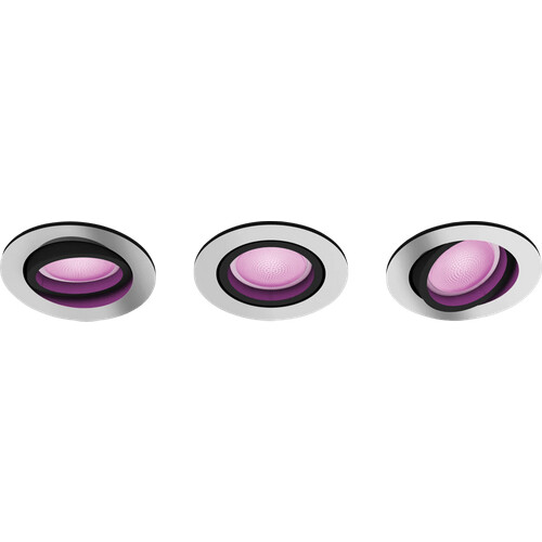 Tweedekans Philips Hue Centura inbouwspot White and Color - rond - Aluminium - 3-pack