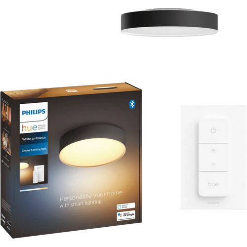 Tweedekans Philips Hue Enrave S plafondlamp White Ambiance Zwart
