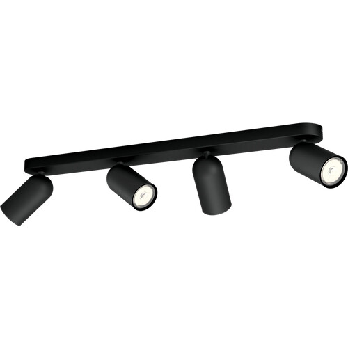 Tweedekans Philips Pongee opbouwspot - 4 spots - zwart