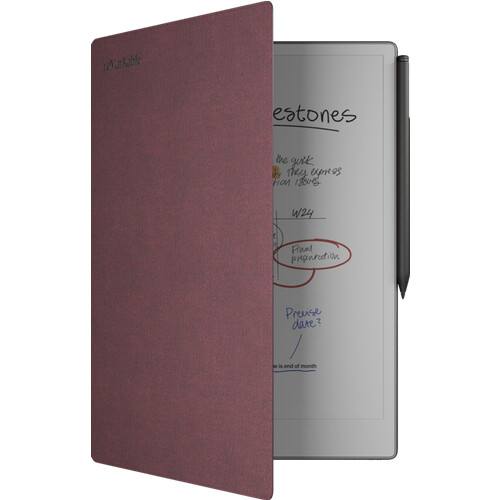 Tweedekans reMarkable Paper Pro Mosaic Weave Book Folio Rood