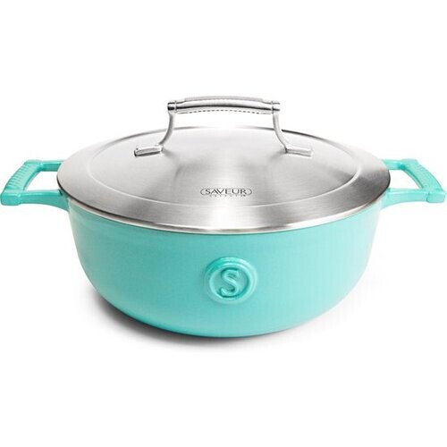 Tweedekans Saveur Voyage Hapjespan Ø25 cm – Gietijzer – PFAS-vrij – Geschikt voor Inductie en Oven – Saveur Blauw – Voor Braden – Stoven – Slowcooking