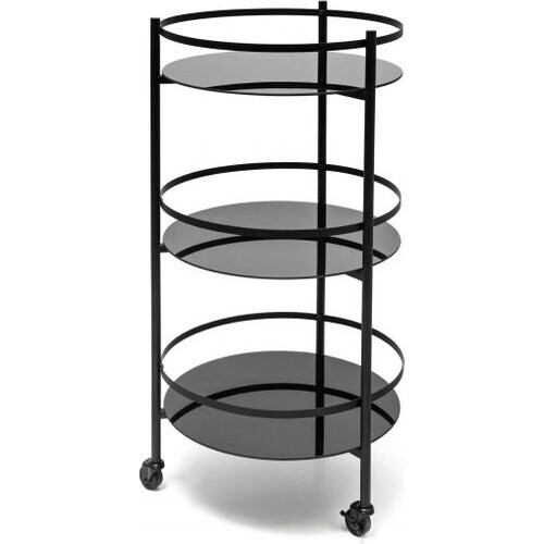 Tweedekans Serveerwagen - 48x96cm - 3 lagen - zwart Bar