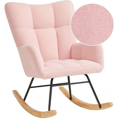 Tweedekans SITTT Schommelstoel - Relaxstoel babykamer - Fauteuil - Voedingsstoel - Licht Roze