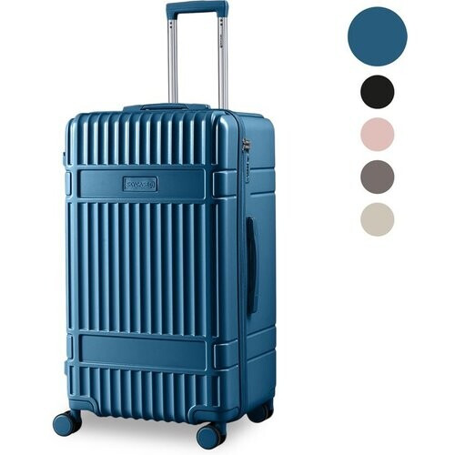 Tweedekans SKYCASES Trunk Reiskoffer – Classic Heritage – Extra Grote Koffer – 110L – TSA Slot – Lichtgewicht Trolley – 78x44x36 cm – Trunk Rolkoffer – Spinner Wielen – Donkerblauw