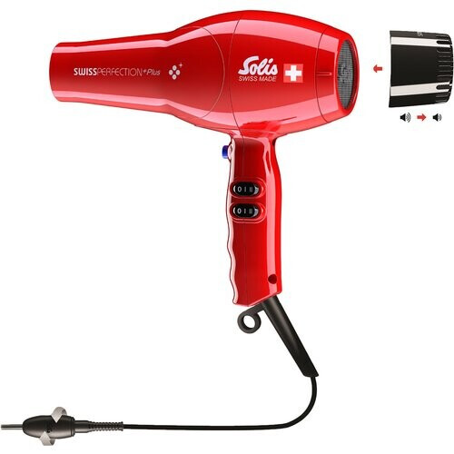 Tweedekans Solis Swiss Perfection Plus 3801 Föhn - Haardroger met Smart Silencer - Rood