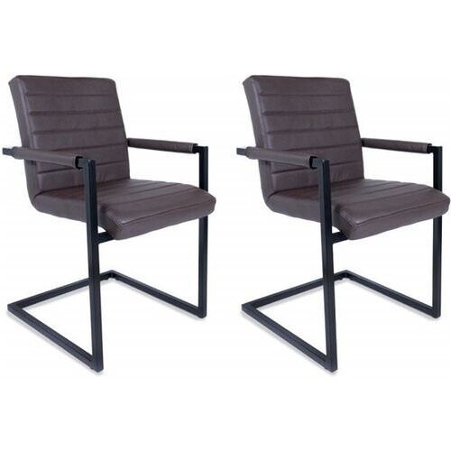 Tweedekans Lifa Living Stoel Adelaide - Set van 2 - Cognac Kleur