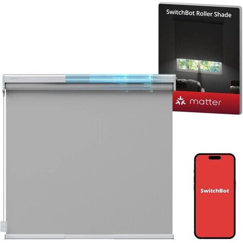 Tweedekans SwitchBot - Verstelbare slimme rolgordijnen voor alle ramen - Large / 110-140cm - Grijs