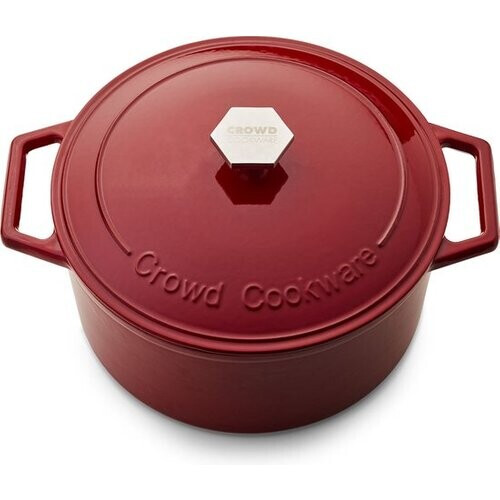 Tweedekans The Tasman Dutch Oven en Grill - Kookpot - Gerecycled Gietijzer - met traditionele en grill deksel - Ø29 cm – Rood