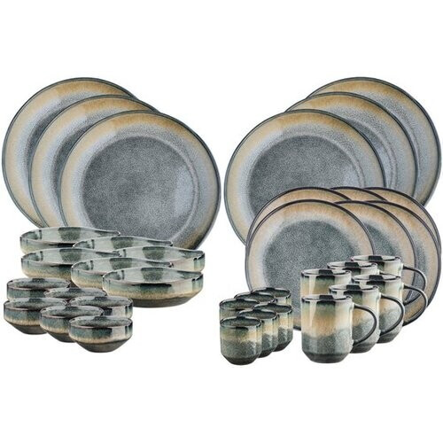 Tweedekans Volledige servies GENESIS - 36 stuks - Aarde