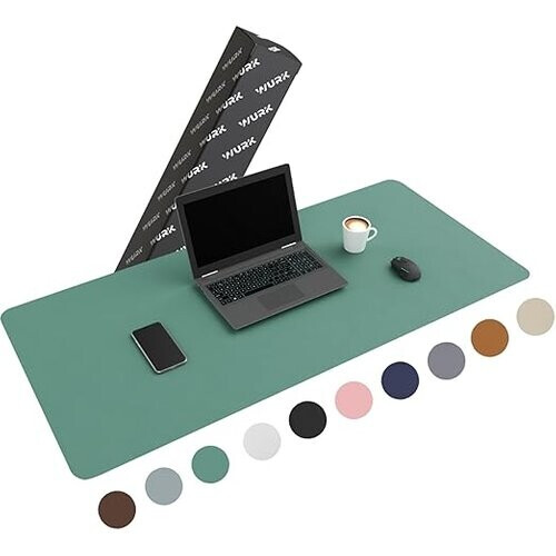 Tweedekans Wurk bureau onderlegger - 80 x 40 cm - turquoise