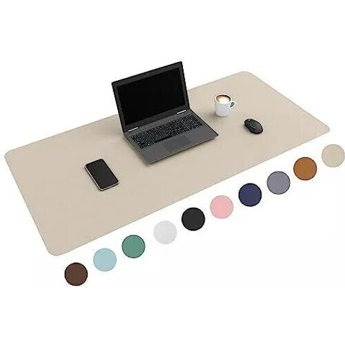 Tweedekans Bureau Muismat 120x60 – Kunstleer Desk Pad – Bureau Organizer & Onderlegger – Beige