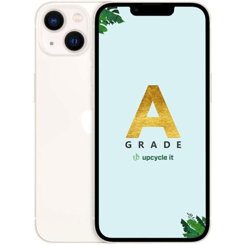 upcycle it Apple iPhone 13 (Refurbished) Grade A 15,5 cm (6.1") Dual SIM iOS 17 5G 128 GB Wit