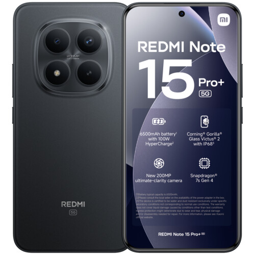Xiaomi Redmi Note 15 Pro+ 5G - 8GB RAM - 256GB opslag - Zwart