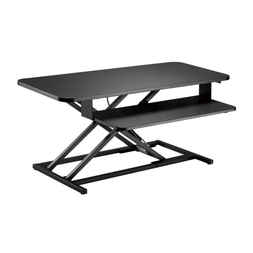 VDD Gaming Zit Sta Bureau Verhoger - Ergonomisch Werkstation - Hoogte Verstelbaar 11-50 cm - 95 cm Breed - Zwart